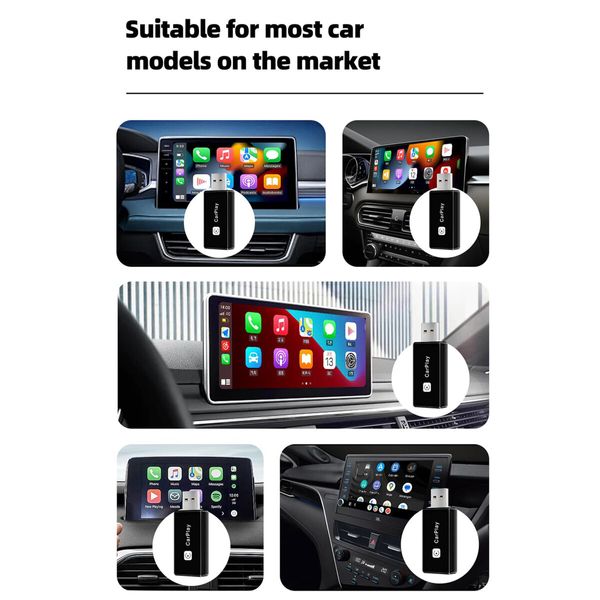 Wireless CarPlay Adapter,Converts Wired to Carplay Wireless Adapter,Plug and Play-Seamless Fast Response Stable Bluetooth Connection CarPlay for iPhone iOS 10+ and Cars from 2016