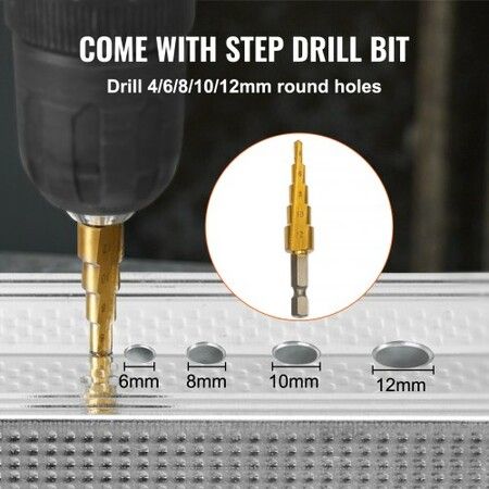 Double Head Sheet Nibbler Metal Cutter Power Drill Attachment Cutting Tool