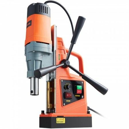 Magnetic Drill, 1550W 1.57" Boring Diameter, 2922lbf/13000N Portable Electric Mag Drill Press with Variable Speed, 500 RPM Drilling Machine for any Surface Home Improvement Industry Railway