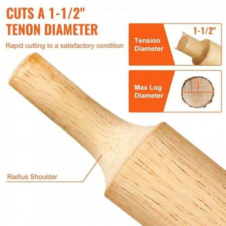 Tenon Cutter Log Furniture Kit 1.5"/38mm w/4 Blades Commercial Woodworking