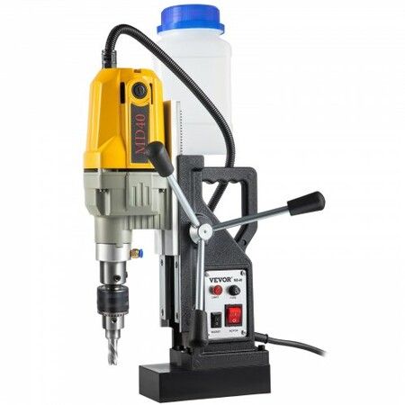 Magnetic Drill, 1100W 1.57" Boring Diameter, 2697lbf/12000N Portable Electric Mag Drill Press with 7 Bits, 580 RPM Max Speed Drilling Machine for any Surface and Home Improvement