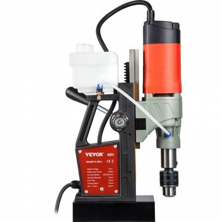 Magnetic Drill, 1200W 1.57" Boring Diameter, 2922lbf/13000N Portable Electric Mag Drill Press with Double Dovetail Rail, 580 RPM Variable Speed Drilling Machine for any Surface