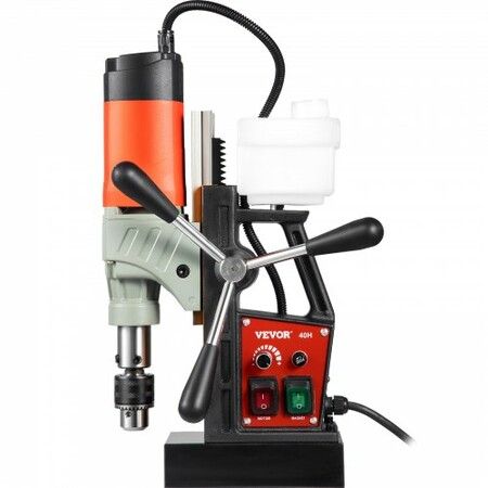 Magnetic Drill, 1200W 1.57" Boring Diameter, 2922lbf/13000N Portable Electric Mag Drill Press with Double Dovetail Rail, 580 RPM Variable Speed Drilling Machine for any Surface