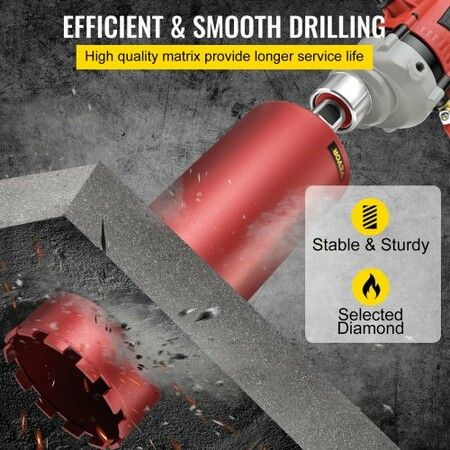 Diamond Core Drill, 6"/152mm Diameter Core Drill Bit, 14"/355mm Concrete Core Drill Bit, 5/8"-11 Thread Core Bit, Dry/Wet Drill Core Bits w/a Blade, Diamond Wet Coring Bit for Concrete Brick