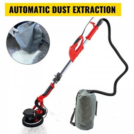 Drywall Sander Electric Drywall Sander 750W Foldable with Strip Light Vacuum Bag