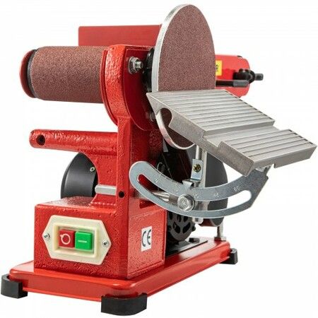 Belt Sander 4" x 36", Disc Combo Sander 6",Electric Adjustable Bench Belt Sander 375W,Grinder Bench Sanding Machine With 4 Rubber Foot Pad