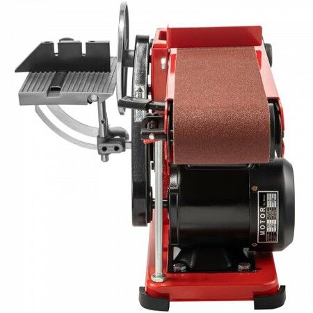 Belt Sander 4" x 36", Disc Combo Sander 6",Electric Adjustable Bench Belt Sander 375W,Grinder Bench Sanding Machine With 4 Rubber Foot Pad