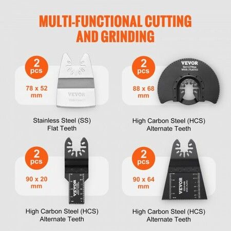 30PCS Multi Tool Blades Kits, Universal Quick Release Oscillating Saw Blades, 8 Types Wood Metal Plastic Oscillating Tool Blades, Fit Dewalt Bosch Milwaukee Hitachi Chicago Craftsman