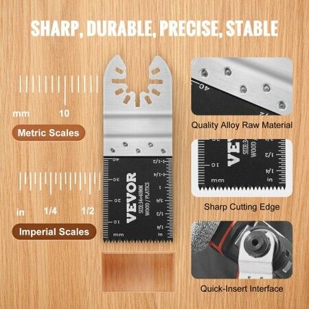 30PCS Multi Tool Blades Kits, Universal Quick Release Oscillating Saw Blades, 8 Types Wood Metal Plastic Oscillating Tool Blades, Fit Dewalt Bosch Milwaukee Hitachi Chicago Craftsman