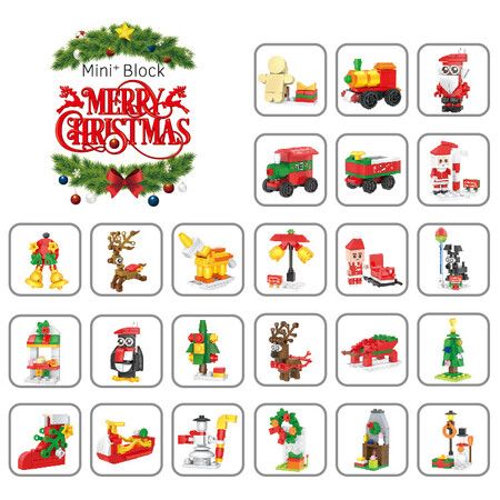 Advent Calendar for Kids Teens Adults, 24 Days Surprise Christmas Tree Building Blocks Christmas Countdown Calendar Gift Box for Age 6 Up