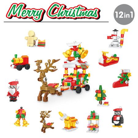 Advent Calendar for Kids Teens Adults, 24 Days Surprise Christmas Tree Building Blocks Christmas Countdown Calendar Gift Box for Age 6 Up