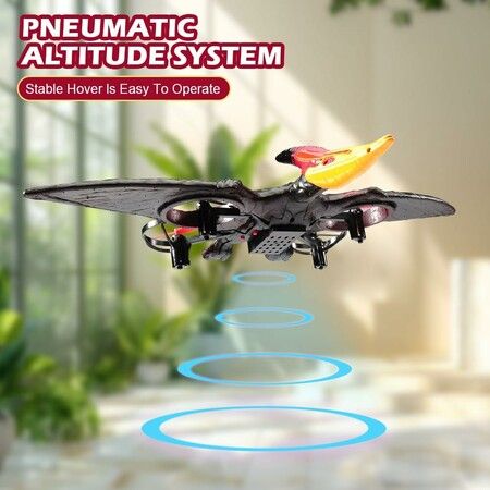 Pterodactyl Toys for Kids, Remote Controlled Aircraft,Flying Toys Birthday Gifts for Boys,Hobby RC Plane for Beginners (Red)