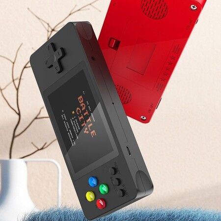 Portable Game Console, K8 Model, 500 Classic FC Games, Support Rechargeable Battery to Connect with TV (Black)