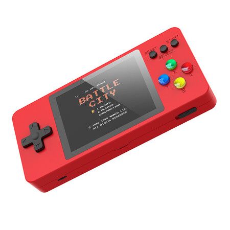 Portable Game Console, K8 Model, 500 Classic FC Games, Support Rechargeable Battery to Connect with TV (Red)