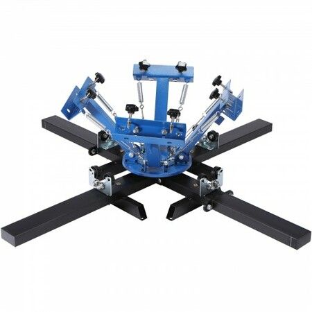 4 Color 4 Station Silk Screening Screenprint Press Screen Printing Machine