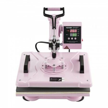 Heat Press Machine 12x15 in 8 in 1 with 30oz Tumbler Press T-Shirts Pink