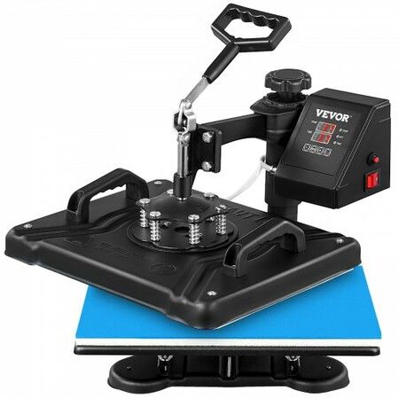 Heat Press 12 X 15 Inch 5 In 1 Heat Press 1250 W Heat Press Machine Swing Away Black Heat Press T-Shirt Sublimation Printer Transfer 360 Degree Rotation for DIY T-Shirts Hat and Shoes