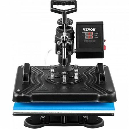 Heat Press 12 X 15 Inch 5 In 1 Heat Press 1250 W Heat Press Machine Swing Away Black Heat Press T-Shirt Sublimation Printer Transfer 360 Degree Rotation for DIY T-Shirts Hat and Shoes