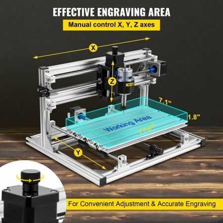 CNC 3018 DIY 3 Axis Engraver Kit With 5500mw Laser Engraver Milling Machine For Wood PVB PCB