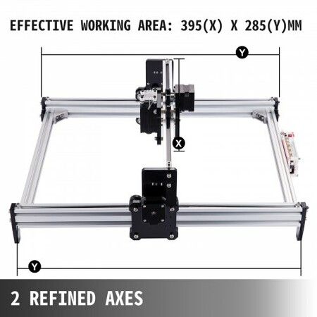 CNC 3040 15000MW CNC Machine 395(X) x 285(Y)Mm Effective Working Area 3040 CNC Router Machine GRBL Control CNC Laser Engraver Machine with 2 Axis Milling Router