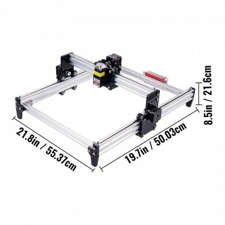 CNC 3040 15000MW CNC Machine 395(X) x 285(Y)Mm Effective Working Area 3040 CNC Router Machine GRBL Control CNC Laser Engraver Machine with 2 Axis Milling Router