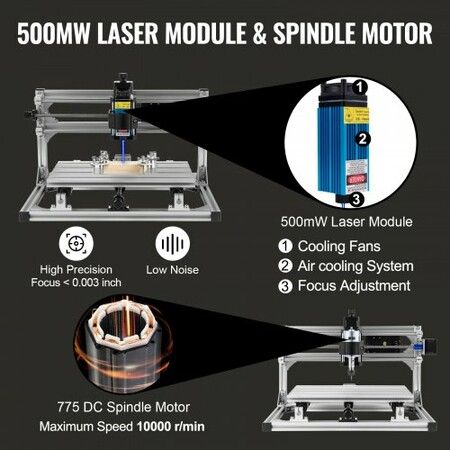 CNC 3018 DIY 3 Axis Engraver Kit With 500mw Laser Engraver Milling Machine For Wood PVB PCB