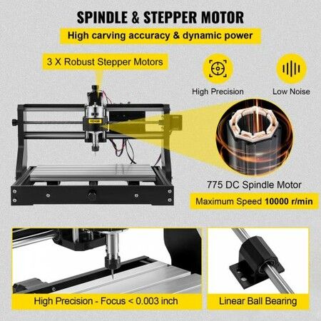 CNC 3018 Pro CNC 3018 300×180×45 mm CNC Machine GRBL Control Mini Engraver with Offline Controller 3 Axis Engraving Machine for Carving Milling Plastic, Acrylic, PVC and Wood