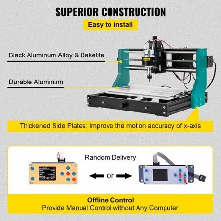 CNC 3018 Pro CNC 3018 300×180×45 mm CNC Machine GRBL Control Mini Engraver with Offline Controller 3 Axis Engraving Machine for Carving Milling Plastic, Acrylic, PVC and Wood