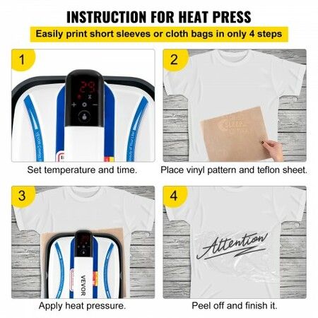 Heat Press Machine 7 x 8, Blue Portable Easy Mini Press  For T Shirts