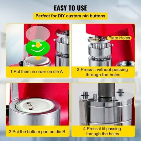 Button Maker 1 inch Button Badge Maker 25mm Pins Punch Press Machine 499 pcs Free Button Parts + Circle Cutter (25mm 499pcs) for Halloween