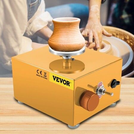 Mini Pottery Wheel, 30W 0-2000 RPM Ceramic Wheel, Adjustable Speed DIY Clay Machines, Electric Sculpting Kits with 3 Turntables Trays and 16pcs Tools for Art Craft Work Molding Gift and Home DIY