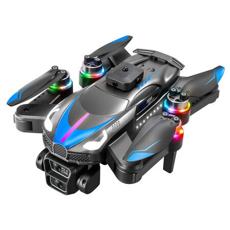 8K Dual Camera Drone 2.4G Brushless Optical Flow Obstacle Avoidance Aerial Photography Drone Color Silver And Blue