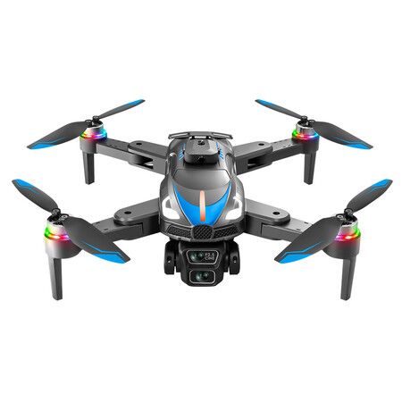 8K Dual Camera Drone 2.4G Brushless Optical Flow Obstacle Avoidance Aerial Photography Drone Color Silver And Blue