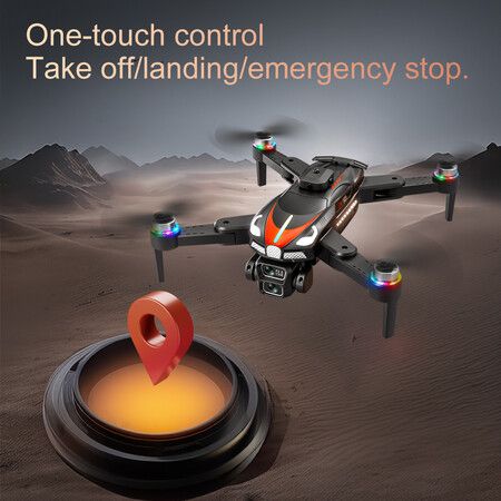 8K Dual Camera Drone 2.4G Brushless Optical Flow Obstacle Avoidance Aerial Photography Drone Color Black And Red