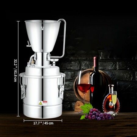 18 Gal Alcohol Distiller Machine Brewing Equipment DIY Whiskey Home Still