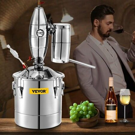 Wine Boiler Water Alcohol Distiller 5.3 Gallon Moonshine Still for Wine Maker