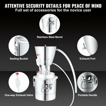 50L Alcohol Distiller Machine Brewing Equipment DIY Whiskey Home Still