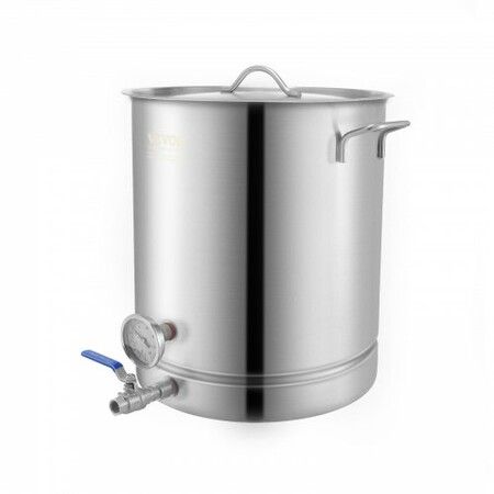 Stainless Steel Home Brew Kettle Set 16Gal Beer Stock Pot with Accessories