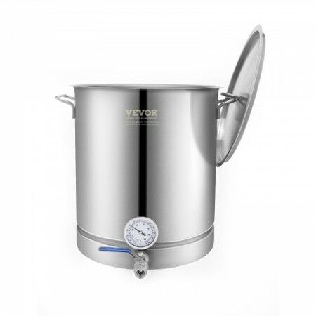 Stainless Steel Home Brew Kettle Set 16Gal Beer Stock Pot with Accessories