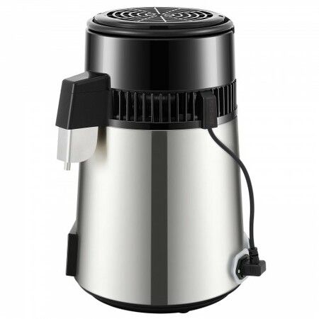 4L Water Distiller 1.5L/H Distilled Water Maker Timing Dual-Temp Silver