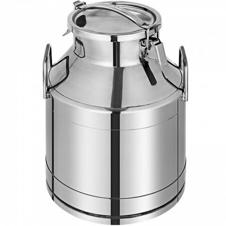 20L Milk Can Bucket Stainless Steel 304 W/Lid Cow Dairy Goat Sheep Milk