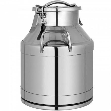 20L Milk Can Bucket Stainless Steel 304 W/Lid Cow Dairy Goat Sheep Milk