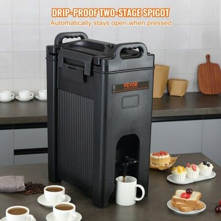 Insulated Beverage Dispenser, 18.9 L, Food-grade LDPE Hot and Cold Beverage Server, Thermal Drink Dispenser Cooler with 23 mm PU Layer Two-Stage Faucet Handle, for Restaurant Drink Shop