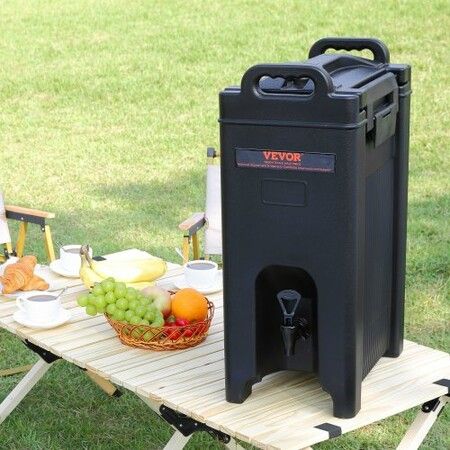 Insulated Beverage Dispenser, 18.9 L, Food-grade LDPE Hot and Cold Beverage Server, Thermal Drink Dispenser Cooler with 23 mm PU Layer Two-Stage Faucet Handle, for Restaurant Drink Shop