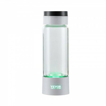 Hydrogen Water Bottle Generator, 380 ml / 13.4 oz Capacity Portable Hydrogen Water Maker, SPE Technology Hydrogen Rich Water Ionizer Machine with Nasal Inhalation Tube and Self-Cleaning