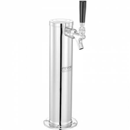 Single Faucet Draft Beer Tower Dispenser Stainless Steel Keg Beer Tower