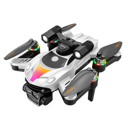 8K HD Aerial Dual Cameras Drone Optical Flow Positioning Avoidance WIFI Brushless Motor GPS Quadcopter Color White