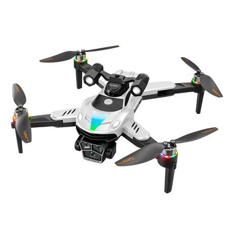 8K HD Aerial Dual Cameras Drone Optical Flow Positioning Avoidance WIFI Brushless Motor GPS Quadcopter Color White