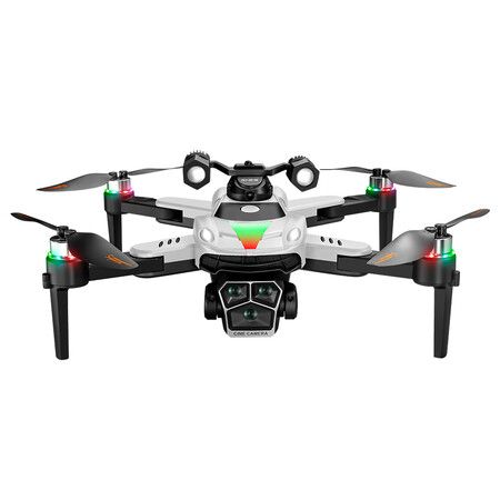 8K HD Aerial Dual Cameras Drone Optical Flow Positioning Avoidance WIFI Brushless Motor GPS Quadcopter Color White