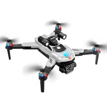 8K HD Aerial Dual Cameras Drone Optical Flow Positioning Avoidance WIFI Brushless Motor GPS Quadcopter Color White